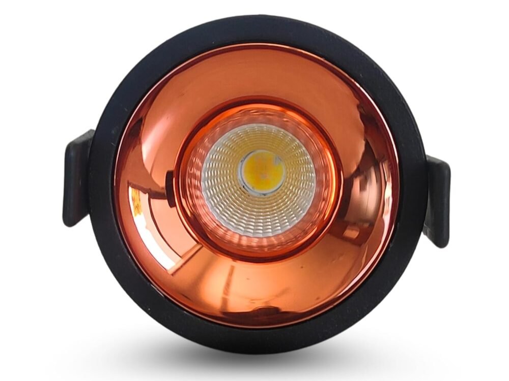 Pawanlite12W Black Body LED COB Spot Light with Rose Gold Reflector